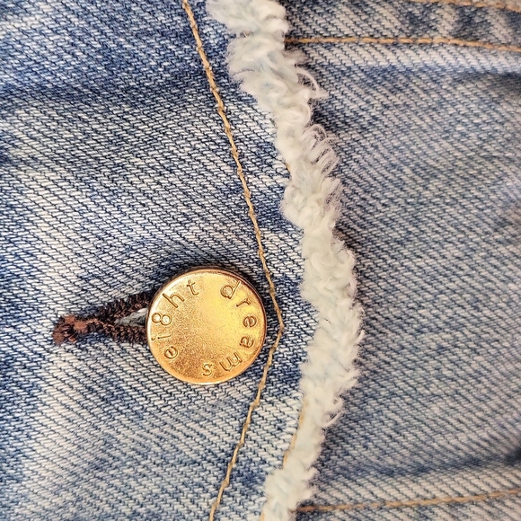 Nwot Ei8ht Dreams Ruffle Denim Jacket - Picture 3 of 5